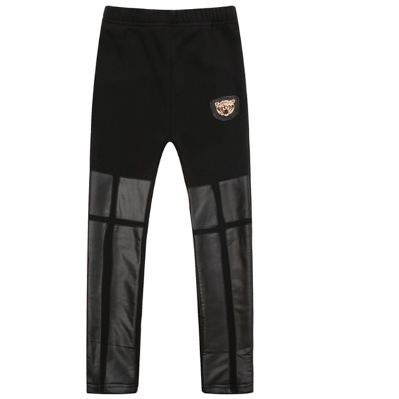 ▪️Black Faux Leather Leggings - Picture 1 of 3